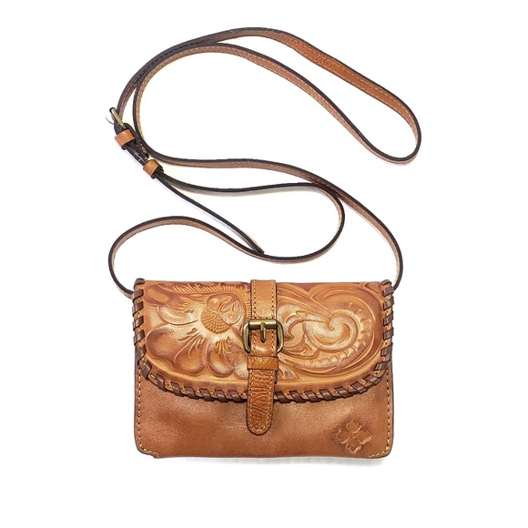 Convertible Patricia Nash Crossbody Tooled Leather - Picture 1 of 8